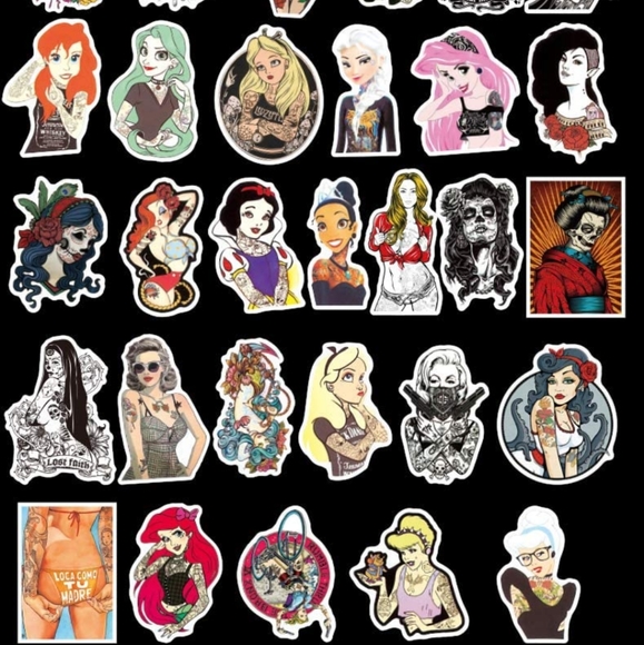 10 punk princess stickers - Picture 5 of 5